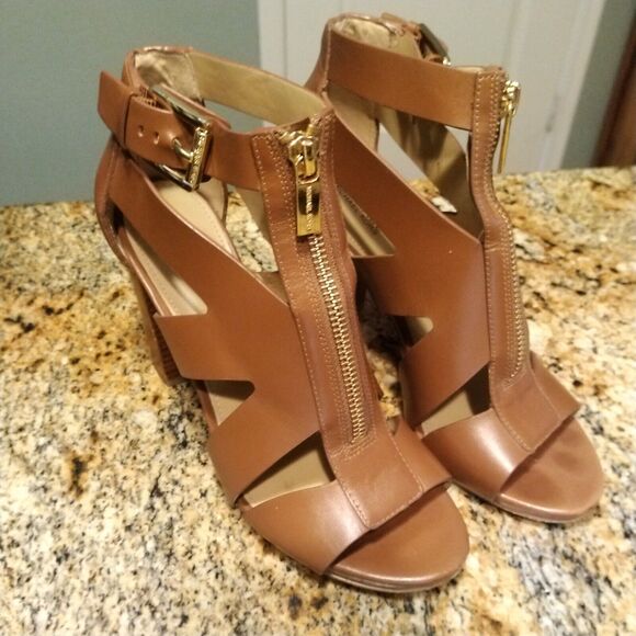 MICHAEL KORS Anya Open Toe Sandal Heels 6.5 US M - Picture 1 of 12